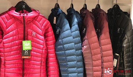 日本名古屋三井OUTLET逛街购物折扣登山户外用品Haglöfs机能外套羽绒衣