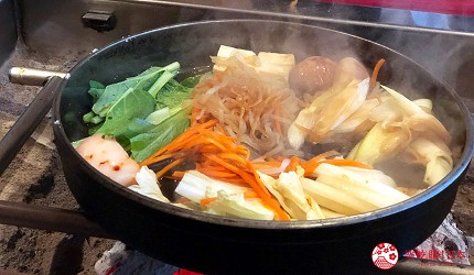 日本三重頂級松阪和牛燒肉、壽喜燒推薦「肉料理まつむら」燉煮蔬菜壽喜燒