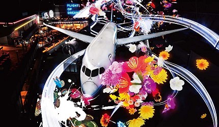 虎航台北高雄直飞超划算机票可以到的名古屋机场的Flight of Dreams展演厅鸟瞰图